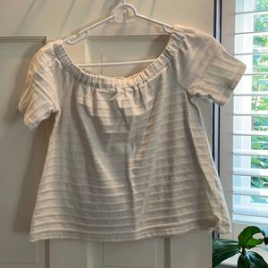 Madewell cream off the shoulder top size small